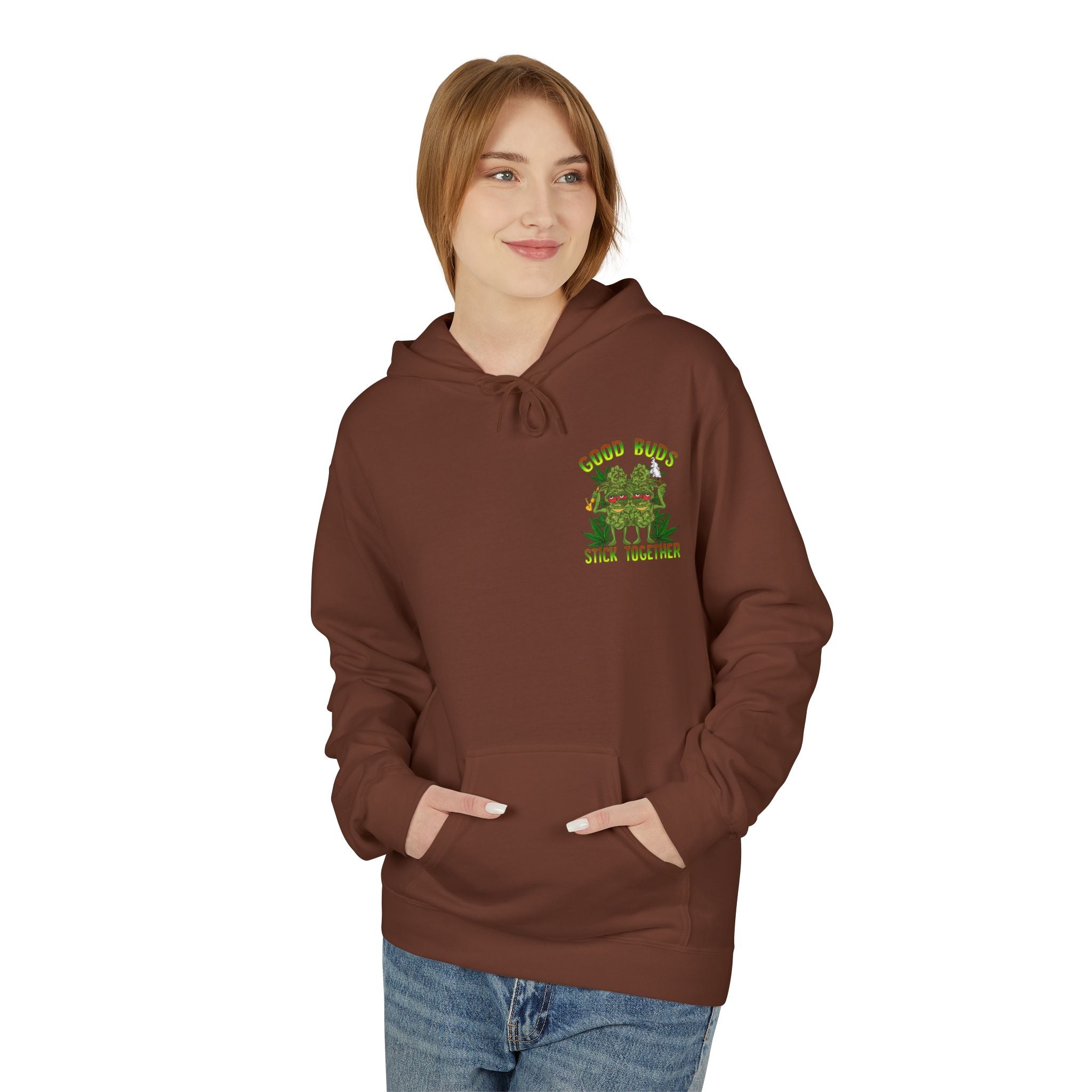 Cozy Artistic Fleece Hoodie with Minimalist Design