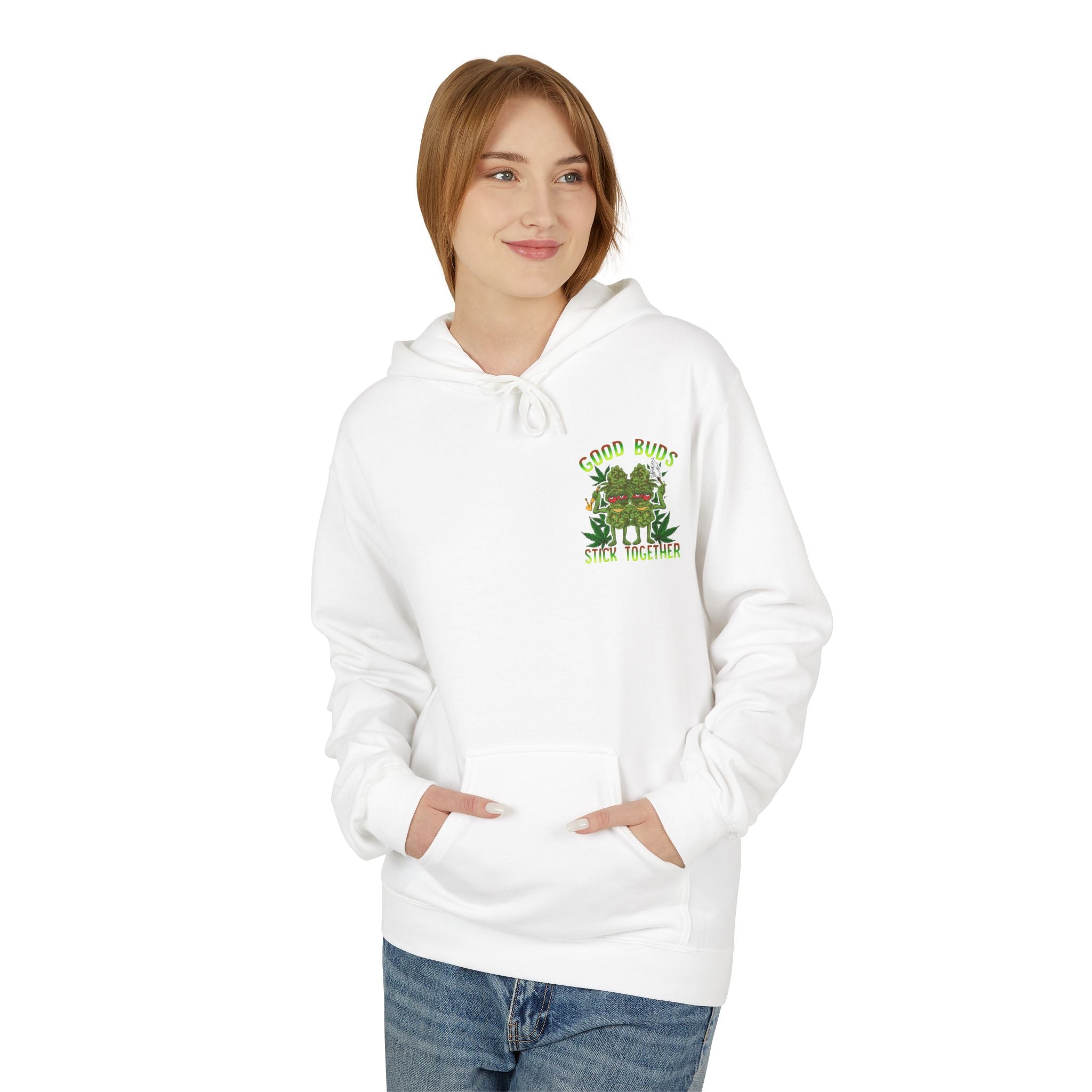 Cozy Artistic Fleece Hoodie with Minimalist Design