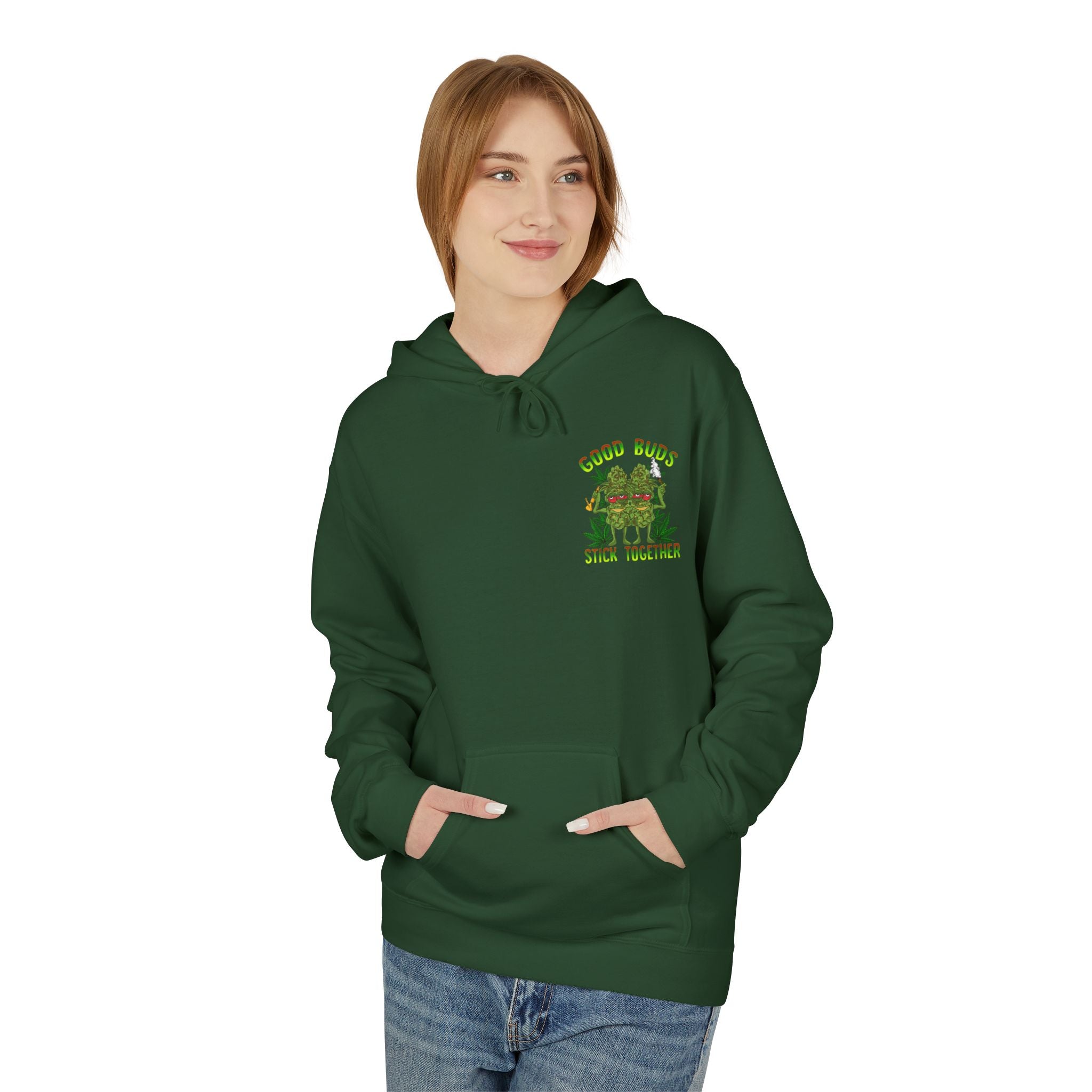Cozy Artistic Fleece Hoodie with Minimalist Design
