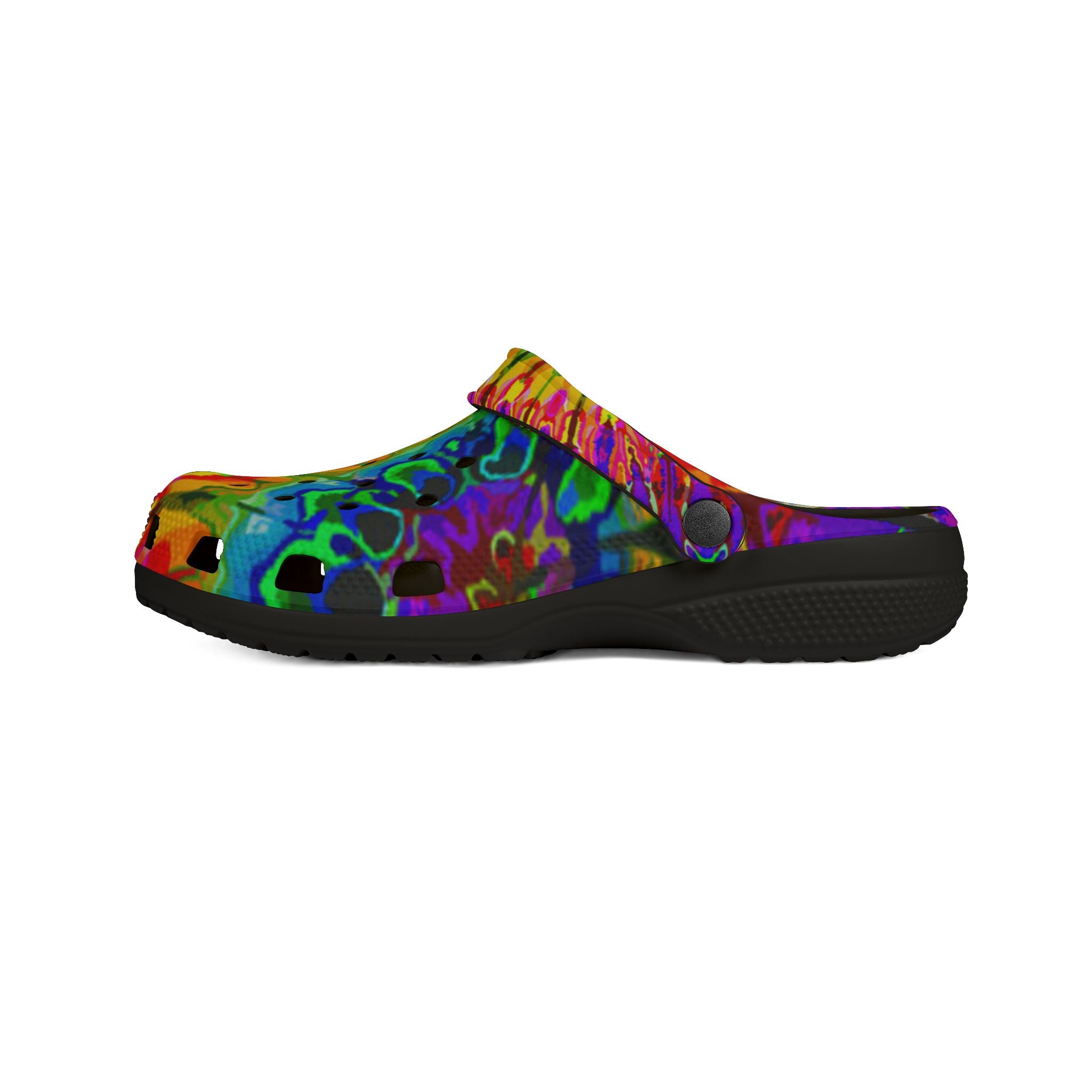 Vibrant Tie-Dye EVA Foam Shoes, Colorful Clogs
