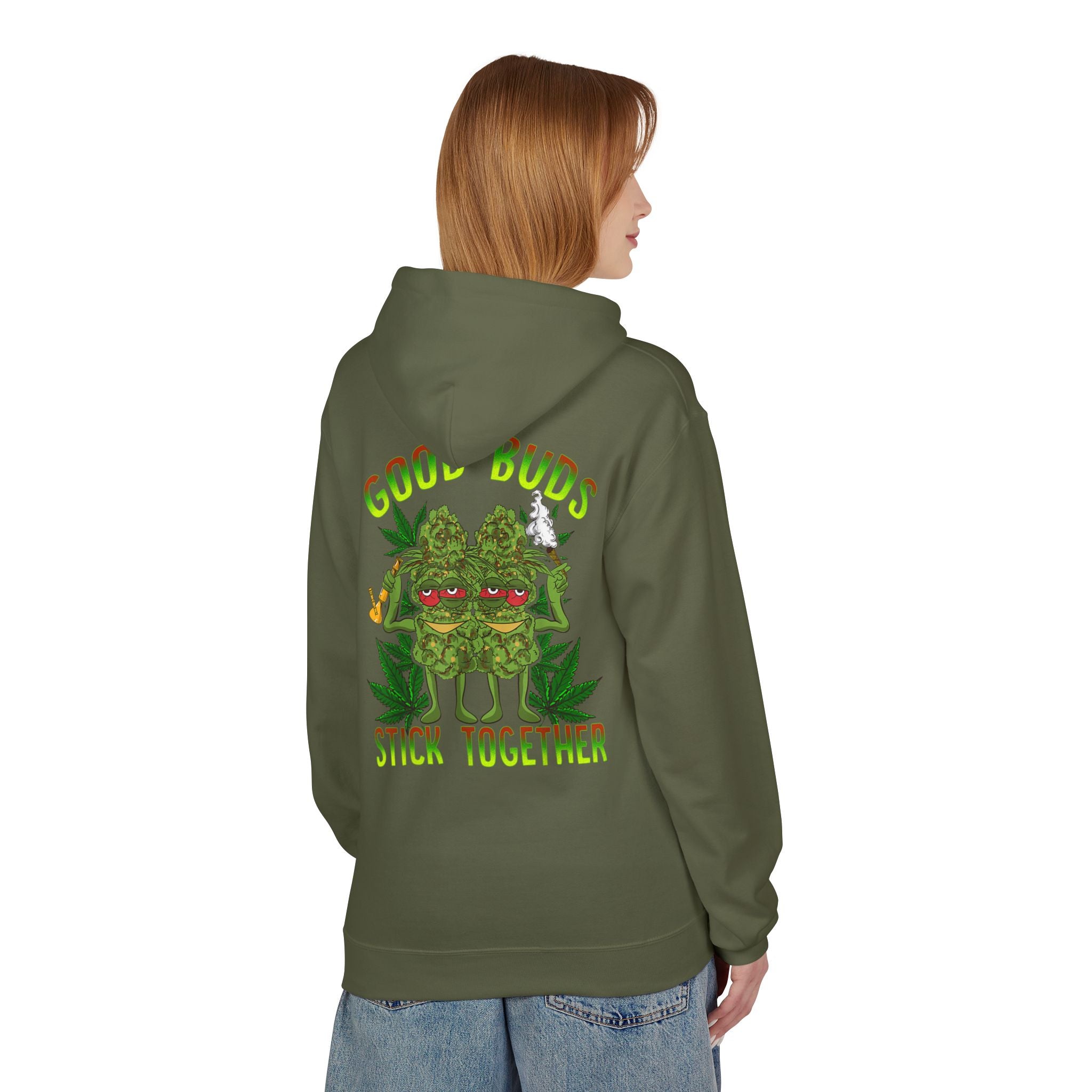 Cozy Artistic Fleece Hoodie with Minimalist Design