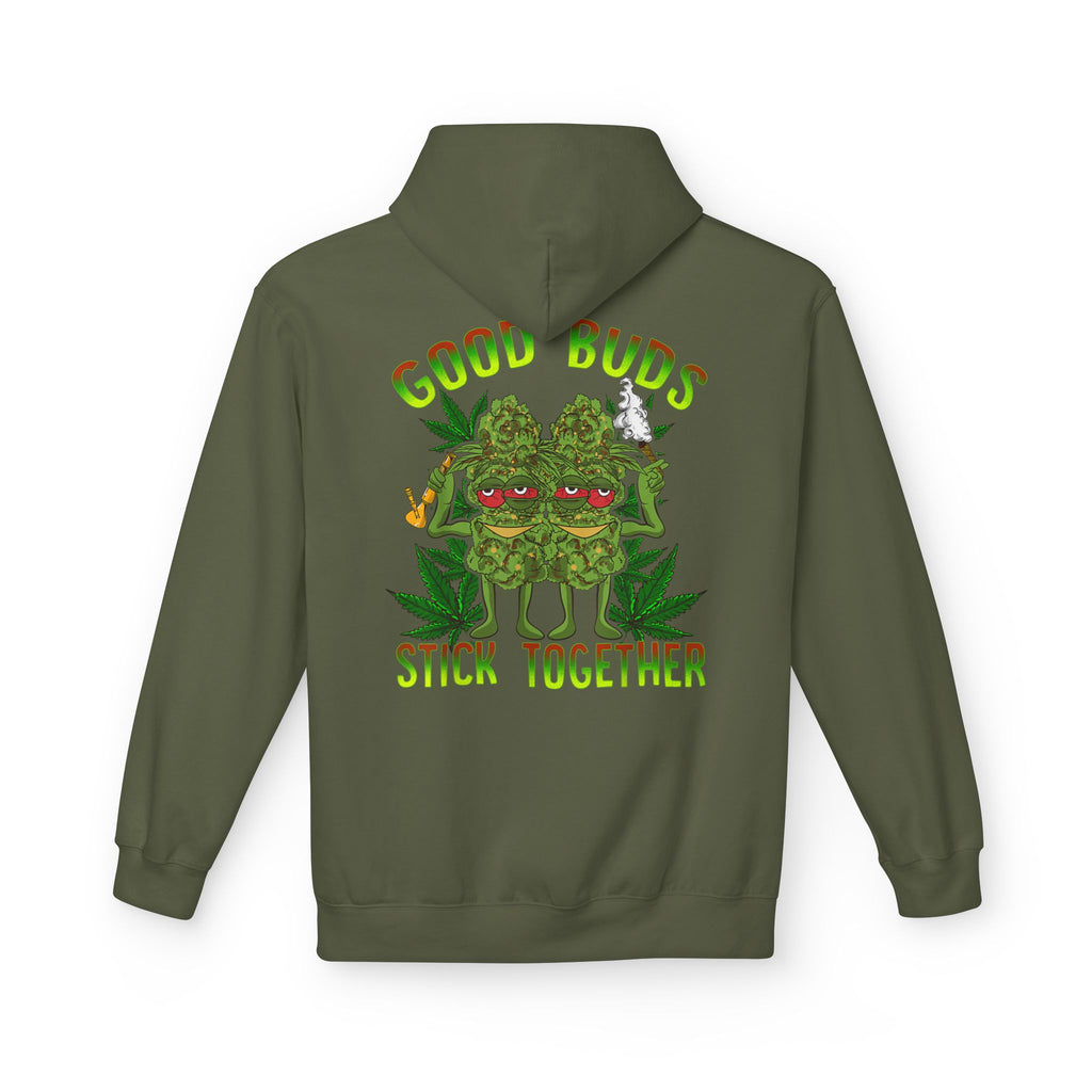 Cozy Artistic Fleece Hoodie with Minimalist Design
