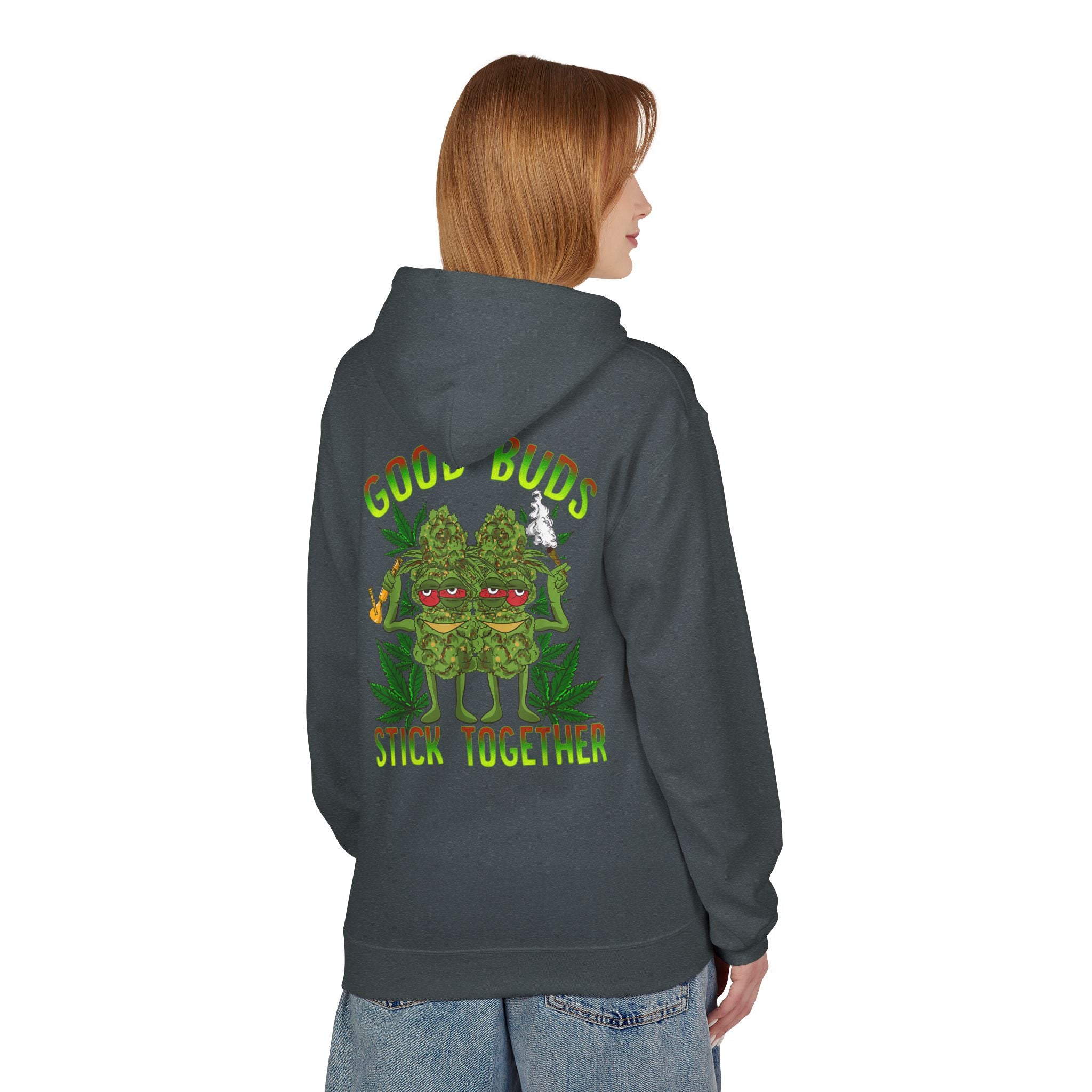 Cozy Artistic Fleece Hoodie with Minimalist Design