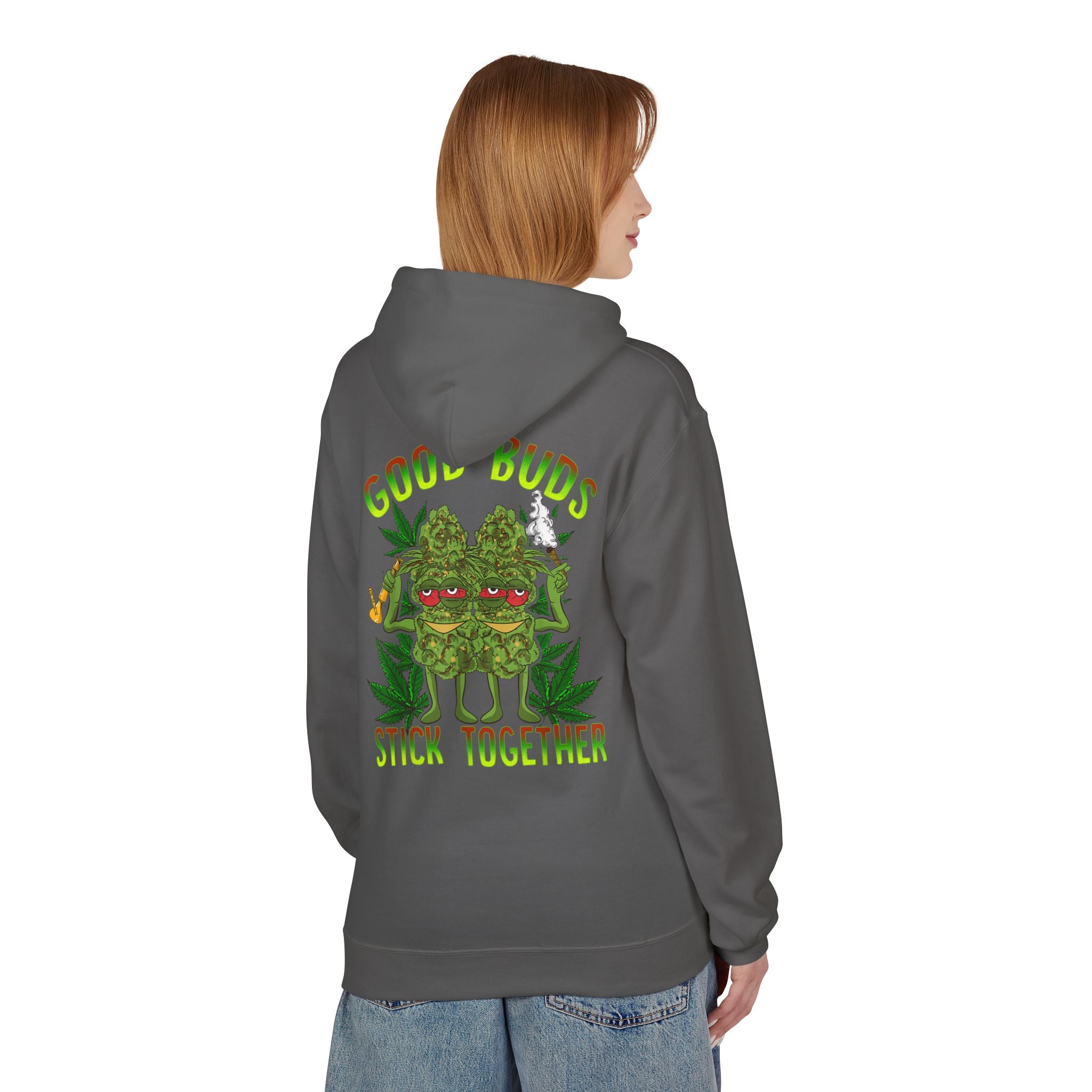 Cozy Artistic Fleece Hoodie with Minimalist Design
