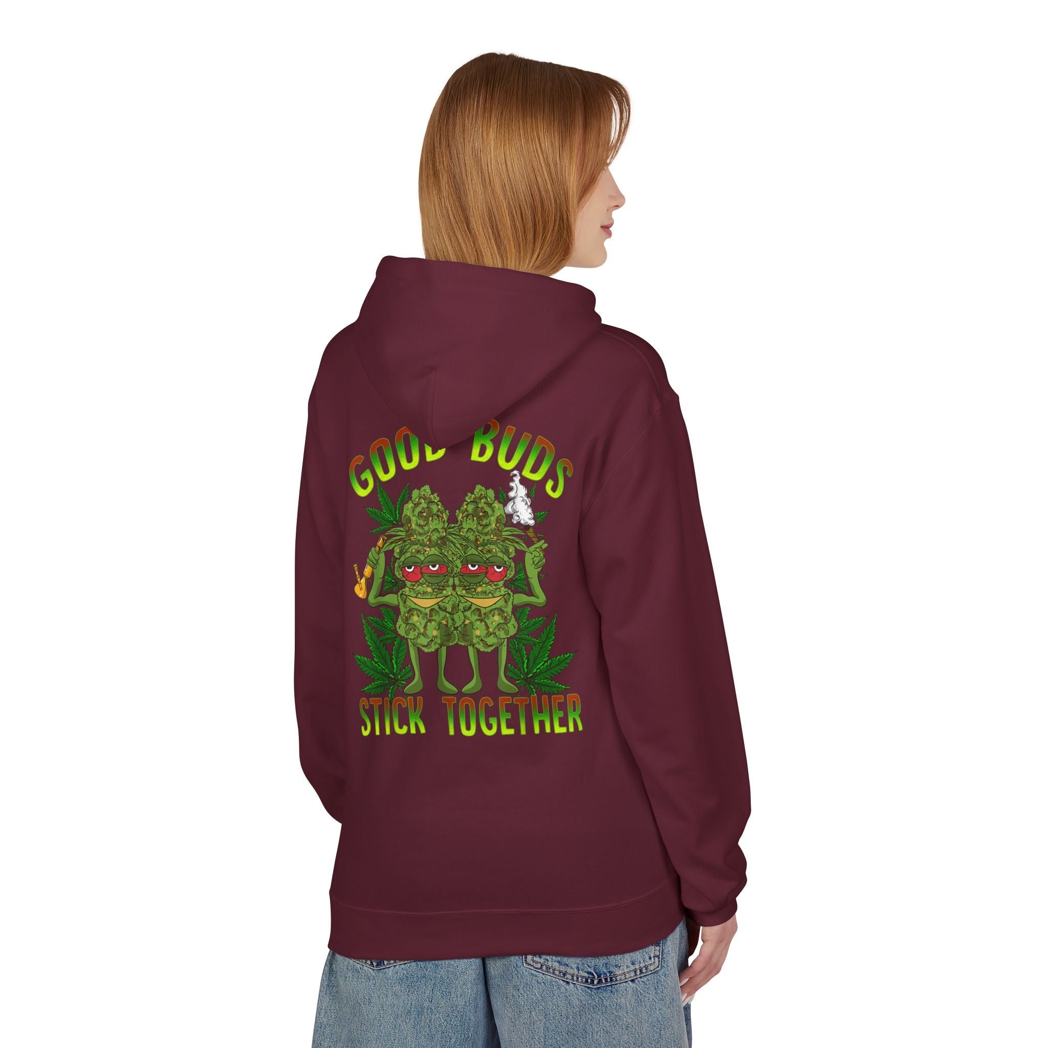 Cozy Artistic Fleece Hoodie with Minimalist Design