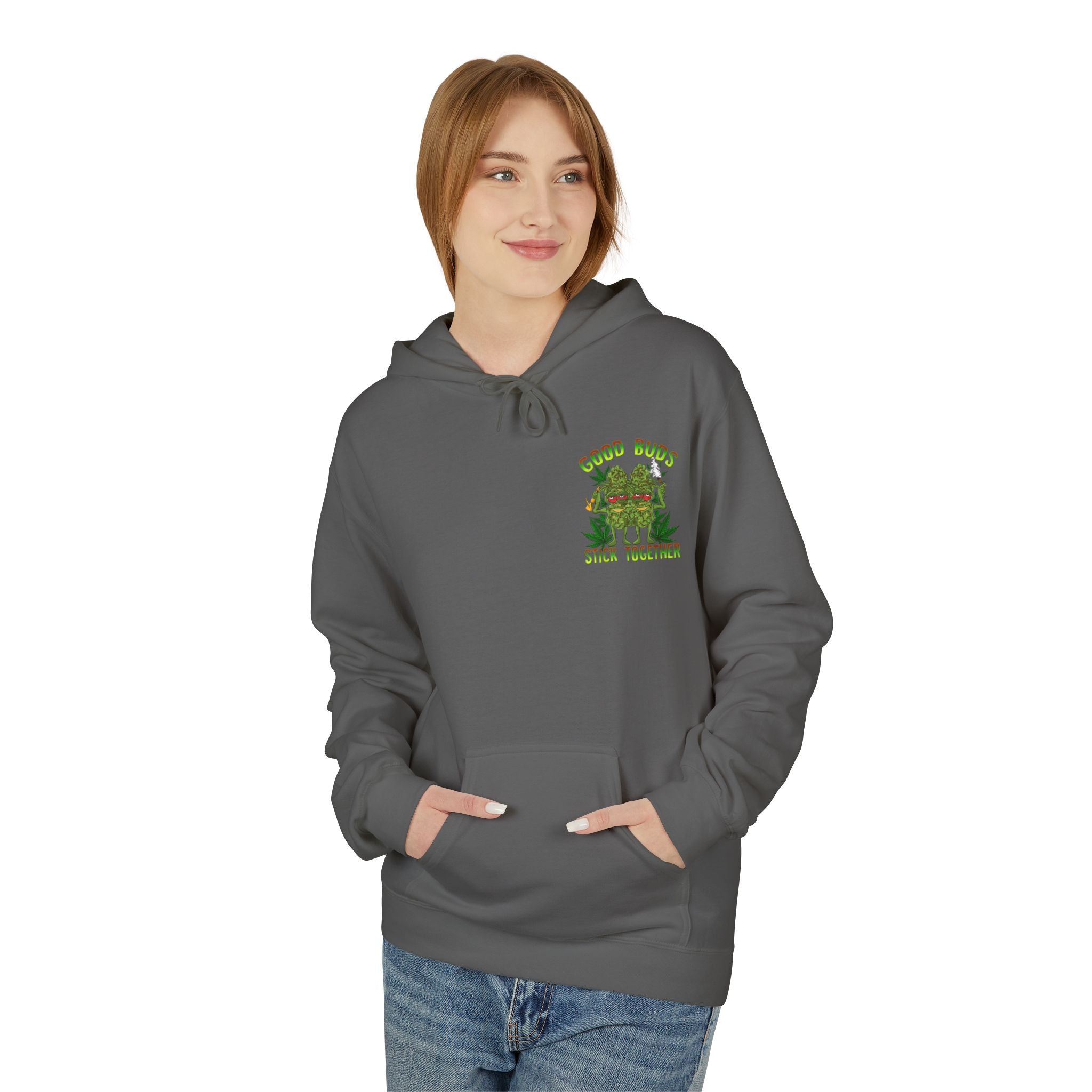Cozy Artistic Fleece Hoodie with Minimalist Design