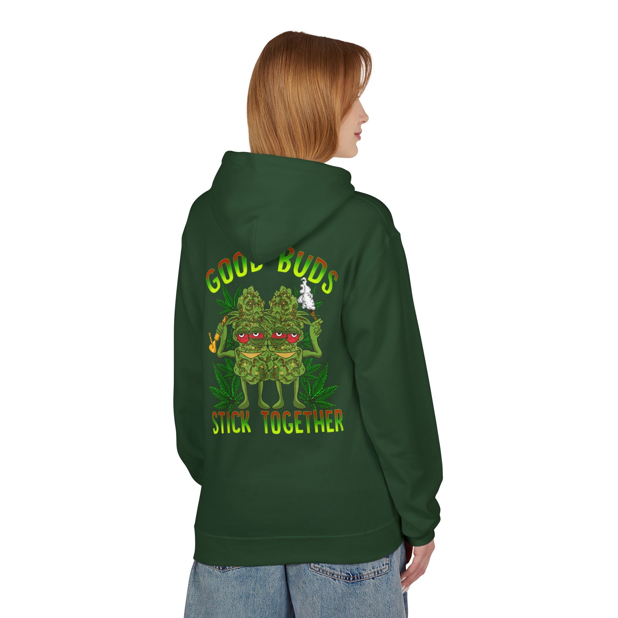 Cozy Artistic Fleece Hoodie with Minimalist Design