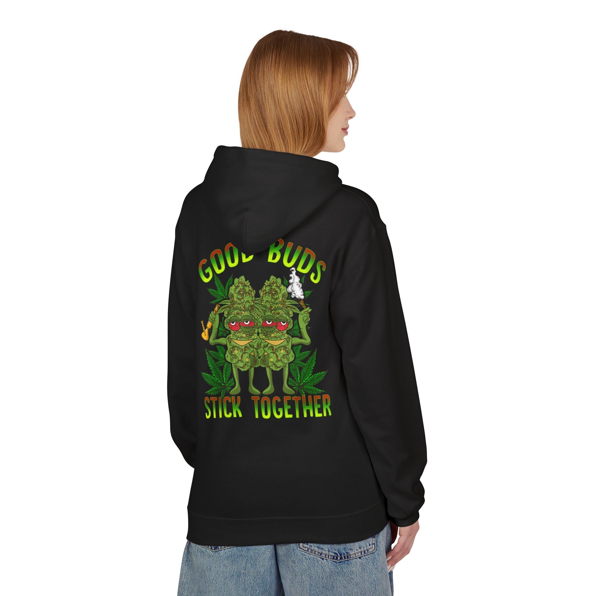 Cozy Artistic Fleece Hoodie with Minimalist Design