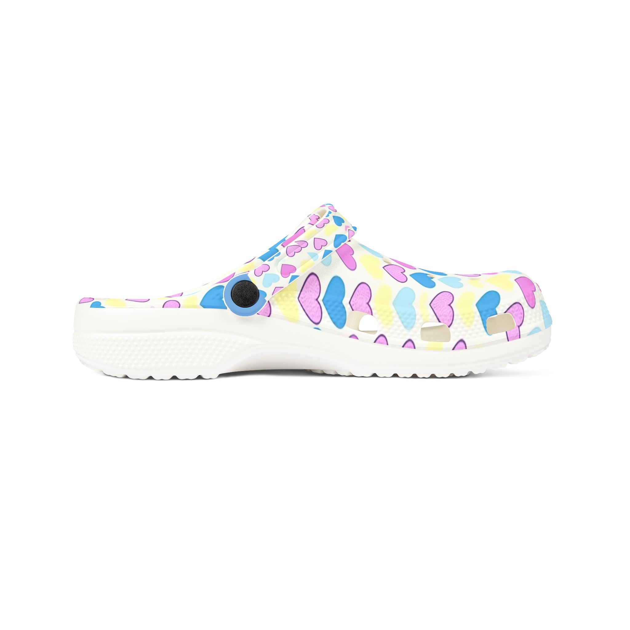 Colorful Heart Print EVA Foam Clogs
