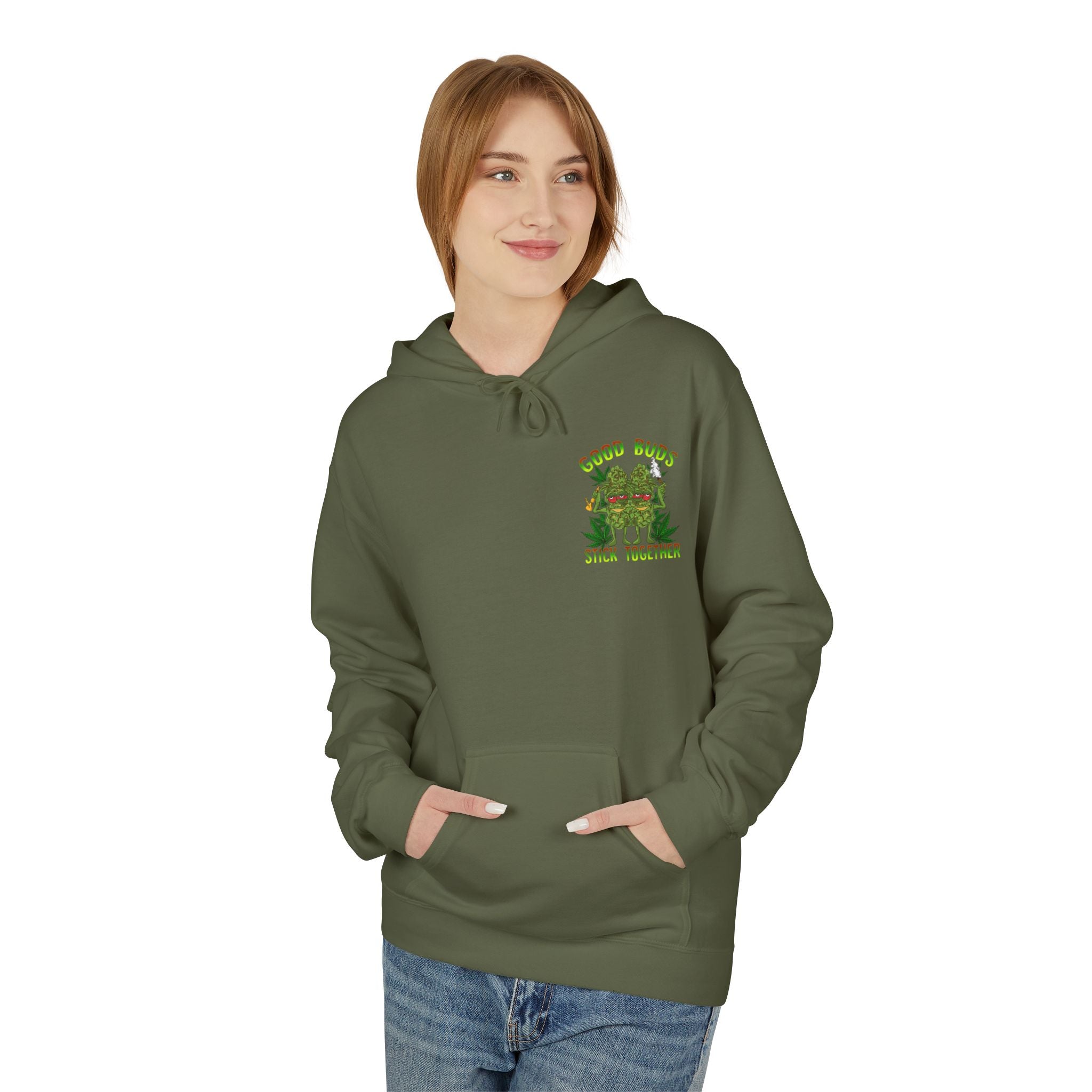 Cozy Artistic Fleece Hoodie with Minimalist Design