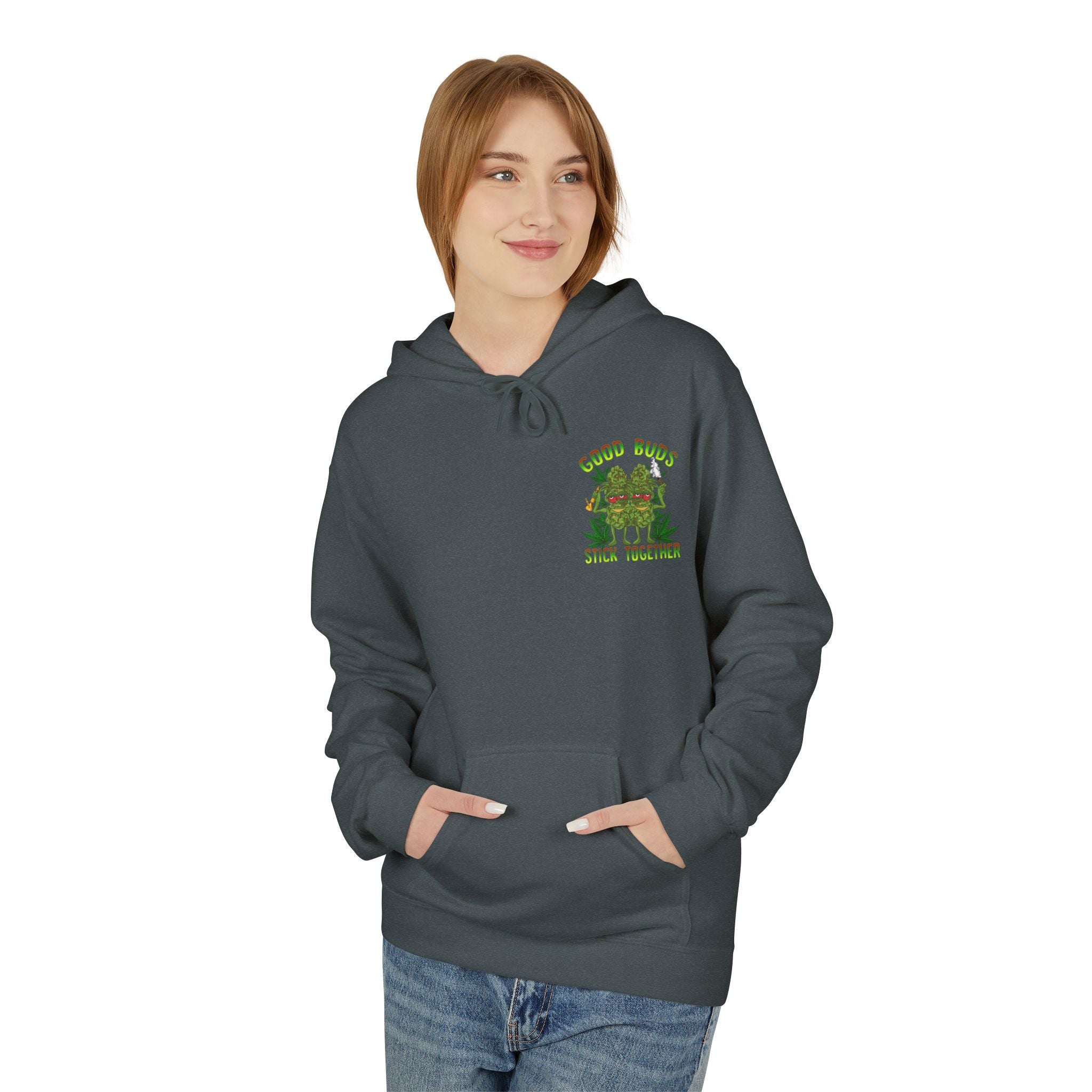 Cozy Artistic Fleece Hoodie with Minimalist Design