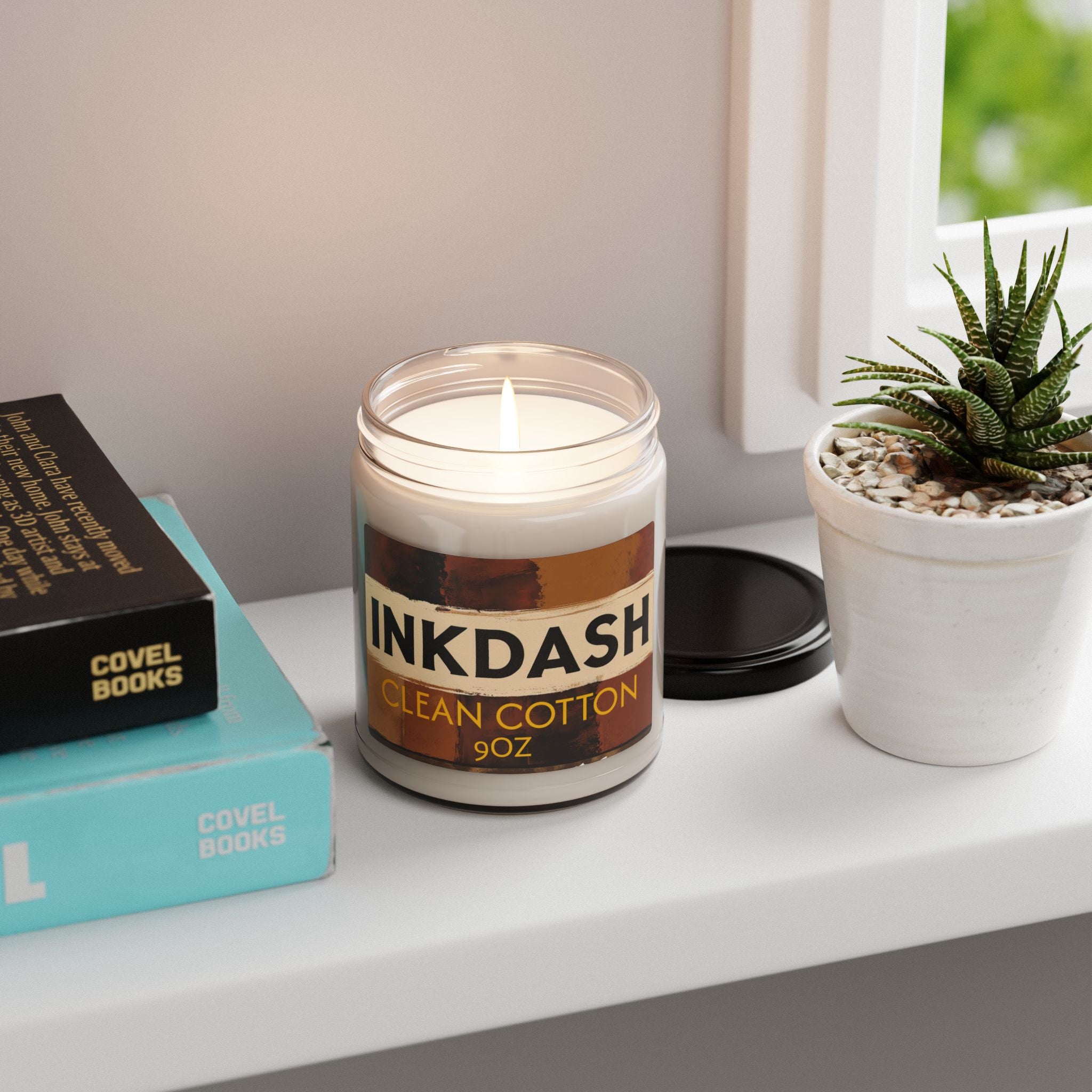 Clean Cotton Scented Soy Candle, Aromatherapy